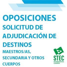 Oposiciones (Maestros/as, Secundaria y otros cuerpos) - Solicitud de Adjudicación de destinos