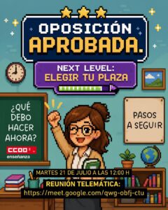 CCOO INFORMA: OPOSICIÓN APROBADA, NEXT LEVEL?? - RRHH Educación CARM