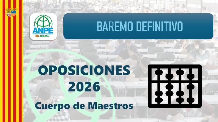 OPOSICIONES DOCENTES MAESTROS 2026 - Publicado el BAREMO DEFINITIVO DE INTERINIDAD para los nuevos aspirantes de listas.