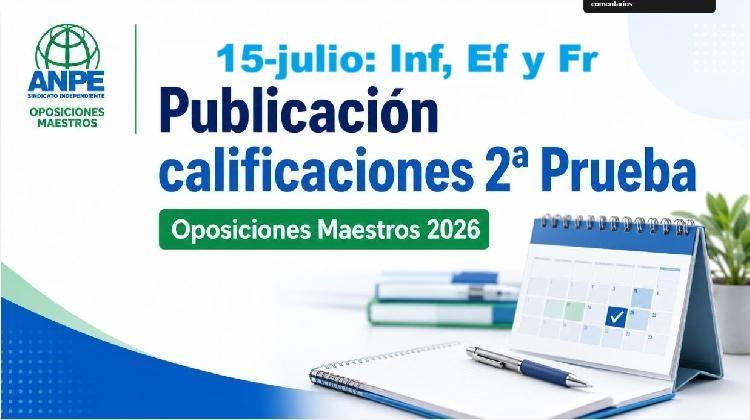 Comienzan Publicaciones NOTAS 2ª Prueba (Programación y U. Didáctica) Oposiciones ...