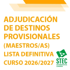 Adjudicación de destinos (Maestros/as) - Listado definitivo de funcionarios/as en prácticas ... - STEC