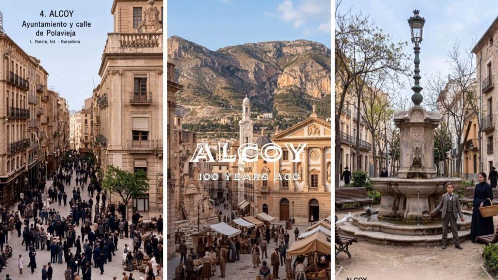 La inteligencia artificial viaja al pasado de Alcoy: así eran sus calles hace un siglo