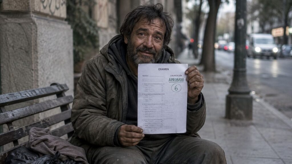 Un hombre que llevaba 15 años durmiendo en la calle aprueba unas oposiciones con … – Tododisca
