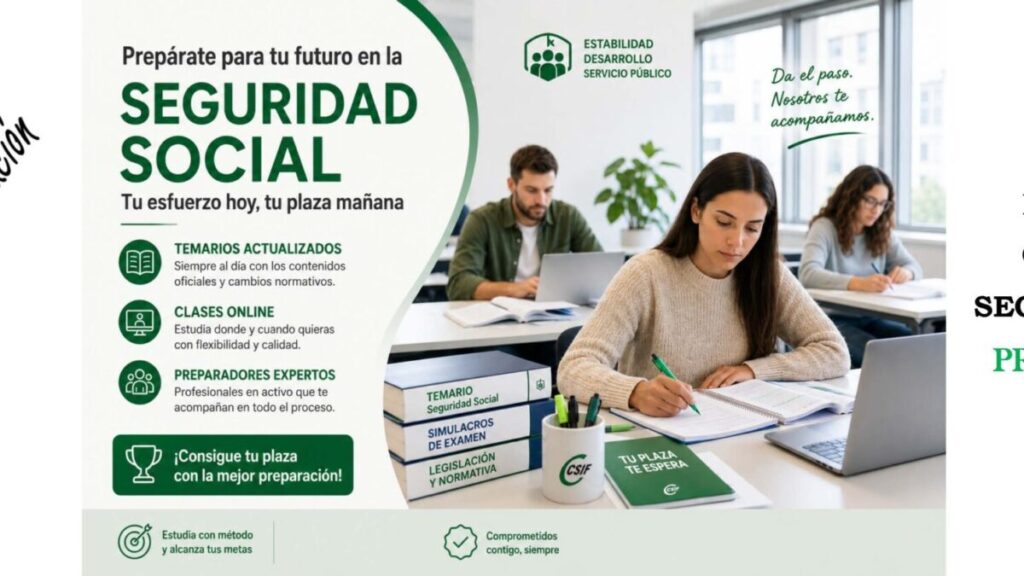 PROXIMAMENTE PREPARACIÓN OPOSICIONES SEGURIDAD SOCIAL 2026 – 2027 – CSIF